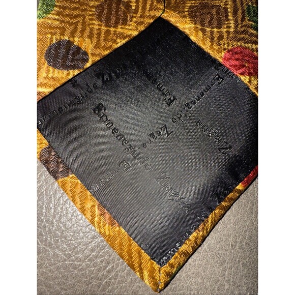 Ermenegildo Zenga Men’s Multicolor  Geometric Circles 100% Silk 4” Italian EUC - Picture 6 of 8